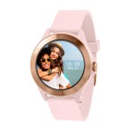 Harry Lime Rose Gold bezel Step tracker Watch with White Silicone strap HA07-2004